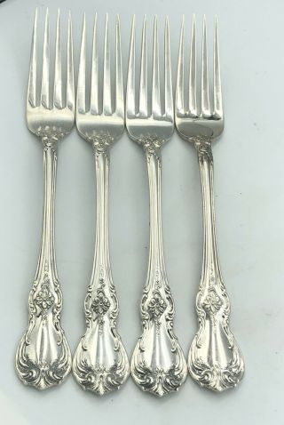 Qty 4 Towle Old Master Sterling Silver Place Forks 7 - 1/8” No Mono 202g