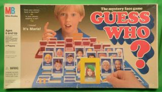Vintage 1991 Guess Who? The Mystery Face Game Milton Bradley Guessing Game