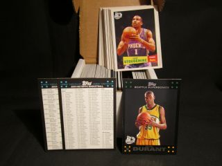 2007 - 08 Topps Basketball Complete Set Nm Durant Rookie W/checklists