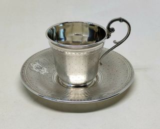 Tasse Et Sous - Tasse En Argent Massif Coffee Antique French Sterling Silver Cup