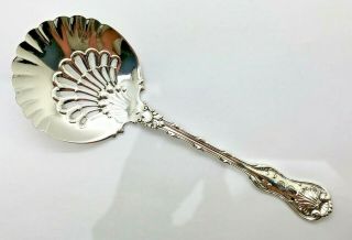 Imperial Queen By Whiting Sterling Silver Pea Spoon Pierced 9 "