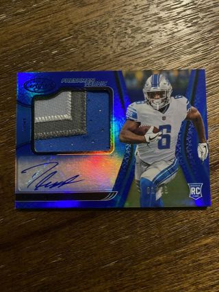 2020 Panini Certified D’andre Swift Rookie Patch Rpa Auto 01/99 1st One