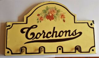 French Enamelwaretorchon (t Towel) Holder Vintage French Provincial Kitchenalia