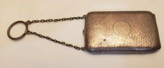 1909 Sterling Silver Ladies Dance Cigarette Case W/ring Hold By William Hutton