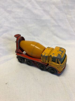 Vintage Lesney Matchbox No.  21 Foden Concrete Truck Yellow And Red