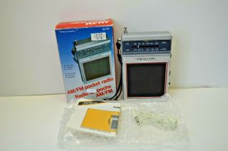Vintage Realistic Radio Shack 12 - 719 Am Fm Pocket Portable Transistor Radio