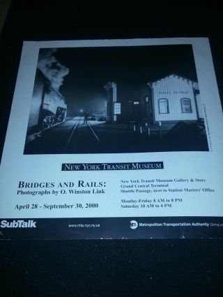 2000 York Transit Museum Bridges And Rails By O.  Winston Link Poster 21x22in
