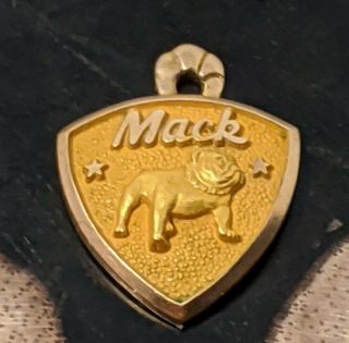 Mack Truck 10k Gold Bulldog Employee Service Pendant Charm