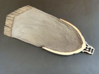 Sac Bourse Aumônière De Soirée En Argent Art Déco Antique Solid Silver Hand Bag