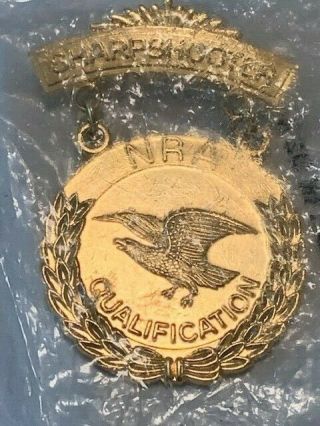Nra Sharpshooter Medal,  (in Plastic)