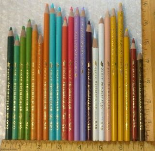 22 Eagle Prismacolor Colored Pencil Crayon Vintage pre - Berol Thick Soft Lead 2