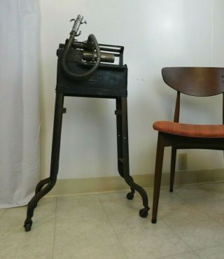 Antique Columbia Grafophone Dictaphone Dictating Machine Model 7 W Rolling Stand