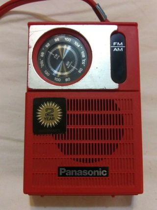 VINTAGE PANASONIC AM/FM TRANSISTOR RADIO MODEL RF - 508 2