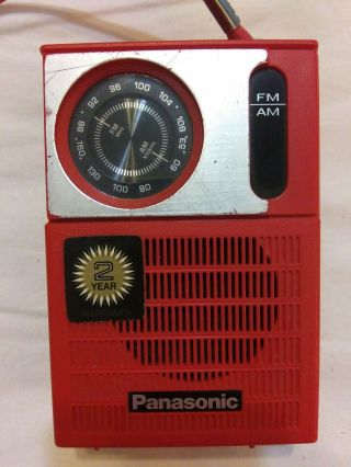 VINTAGE PANASONIC AM/FM TRANSISTOR RADIO MODEL RF - 508 3