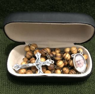 Vintage Pope Francis Holy Rosary In A Case