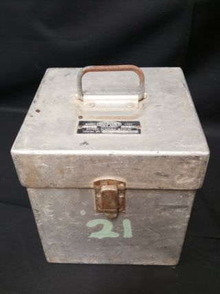 Aluminum Dupont Blasting Box Machine Model Cd - 32 1960s - 70s Mining Equipment