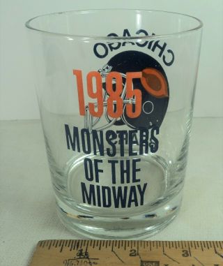 Vtg 80s 1985 Chicago Bears Rocks Glass Monsters Of The Midway Payton The Fridge