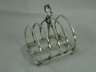 Scottish Solid Silver Toast Rack,  1906,  159gm