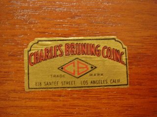 1926 Vintage Charles Bruning WRICO Lettering Guide Set in wooden case 3