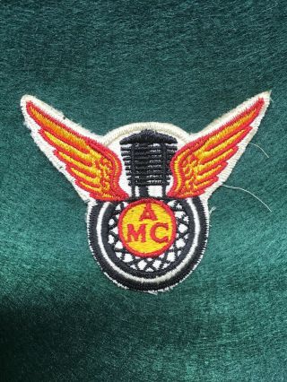 Vintage Antique Motorcycle Club Of America Patch Embroidered 1950’s - 60’s Rare