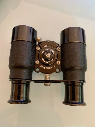 Antique Binoculars With Case And Strap