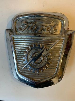 Vintage Ford Truck Hood Emblem Badge 1953 1954 1955 1956 F100 Pickup Panel F250