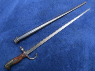 Antique M1874 French Gras Sword Bayonet And Matching Numbers Scabbard