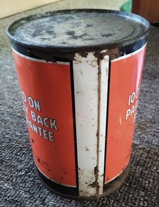 RARE Vintage TROCO MOTOR OIL Quart Can.  Tulsa,  Oklahoma 2