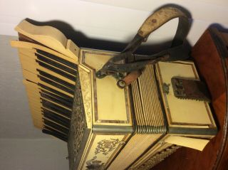 Antique Accordion Dallape & Figlio Stradella Italia Fisarmonica Italy 2