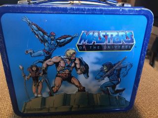 Vtg 1983 He - Man Masters Of The Universe Metal Lunchbox W Thermos Aladdin Motu