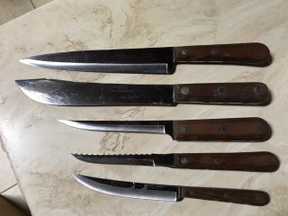 5 Piece Vintage Case Xx Kitchen Knives - 200 - 8,  231 - 8,  Cap 207,  Cap 282 - 5,  P Bar