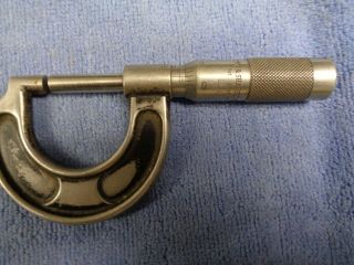 Vintage 1 Inch Micrometer By Brown & Sharpe.  0001 (sj - 21)