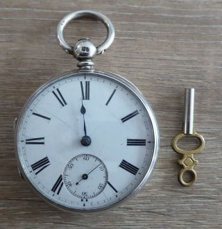 London Quality Antique Solid Silver J.  W Benson Gents Fusee Pocket Watch.