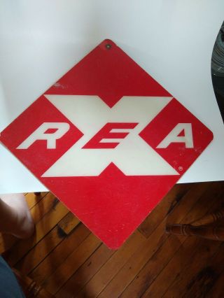 Rea 12 " Railway Express Agency Fiberglass Train Railroad Sign Double Sided