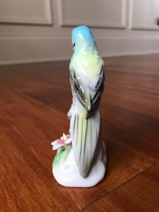 Vintage Verithin Ardalt Lenwile Porcelain Parakeet Bird on Branch Figurine 6868 2