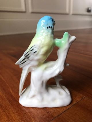 Vintage Verithin Ardalt Lenwile Porcelain Parakeet Bird on Branch Figurine 6868 3