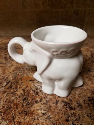 vintage Frankoma pottery political coffee mug cup GOP Republican 1996 Elephant 2