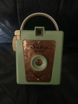 Vintage Sabre 620 Box Camera In Lime Green