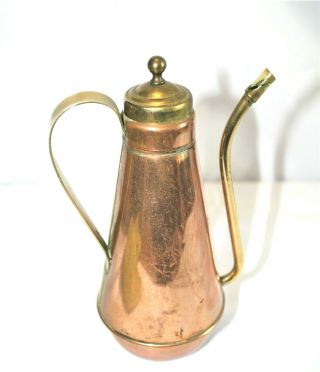 Vintage Copper House Plant Watering Can - 8 " High 3 " Wide - Needs Some Polishing
