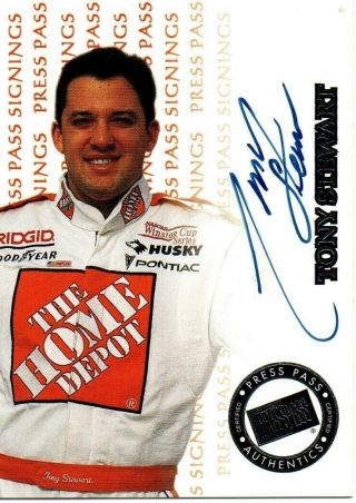 1999 Press Pass Tony Stewart Rookie Autograph Parallel 20/500 Car Number.  1/1