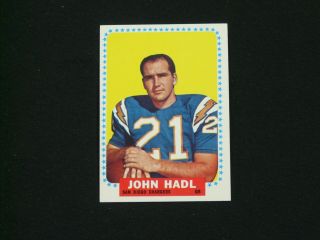 Vintage 1964 Topps Football 159 John Hadl Rc Nrmt San Diego Chargers