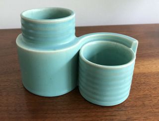 German Bauhaus Pottery Dual Ceramic Vase Modernist Constructivist Deco Germany