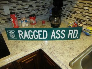 City Of Yellowknife Northwest Territories Ragged Ass Rd Sign (very Rare)