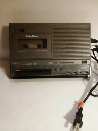 Vintage Radio Shack Voice Activated Cassette Tape Recorder/player Ctr - 69 14 - 1154