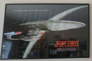 Star Trek: The Next Generation Tng 1990s Vintage Poster 24x36 Uss Enterprise D