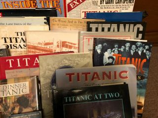 RMS Titanic library 30 items White Star Olympic Britannic rare & popular books 3