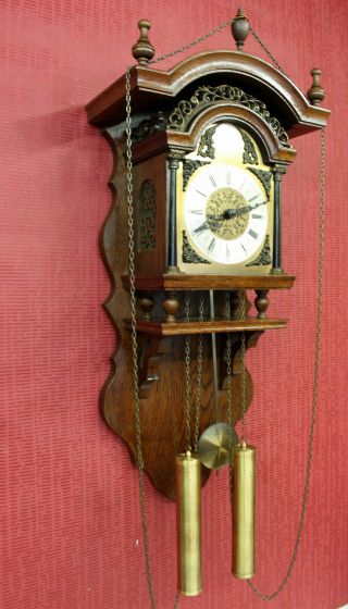 Old Wall Clock Saarlander Style Dutch Clock Vintage Tempus Fugit