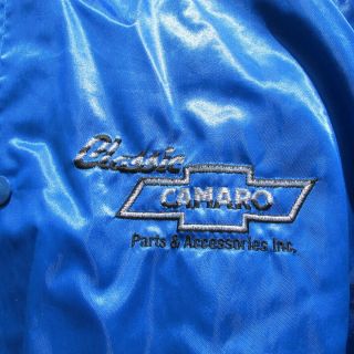 Vintage Chevrolet Chevy Camaro Race Track Jacket Xl Made In Usa Hot Rod Rat Rod