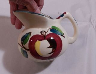 Vintage Purinton Pottery Slipware Pitcher Apple Pattern