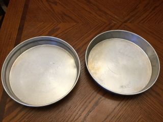 Set 2 Vintage Mirro Aluminum Round Cake Pans 9 " X 1 1/2 " 1169m Bakeware